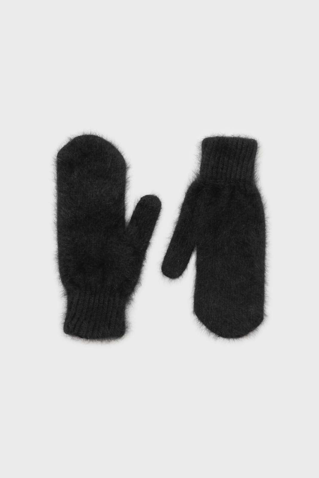 Black mohair mittens_3