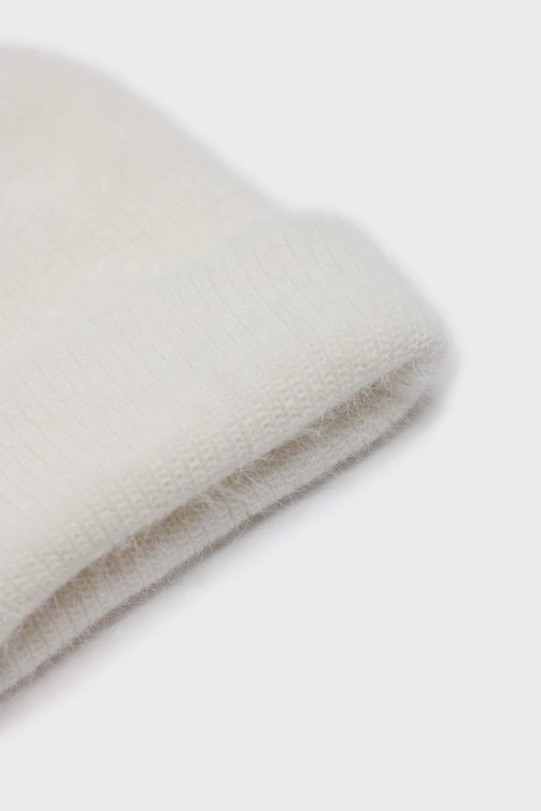 White mohair beanie hat_3