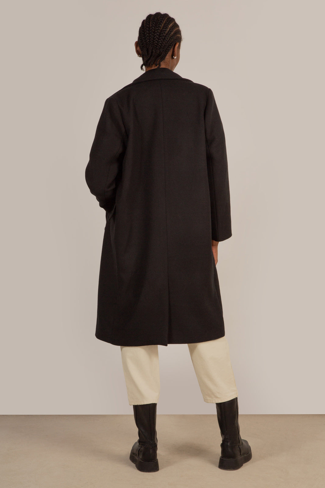 Black wool blend double breasted coat_11