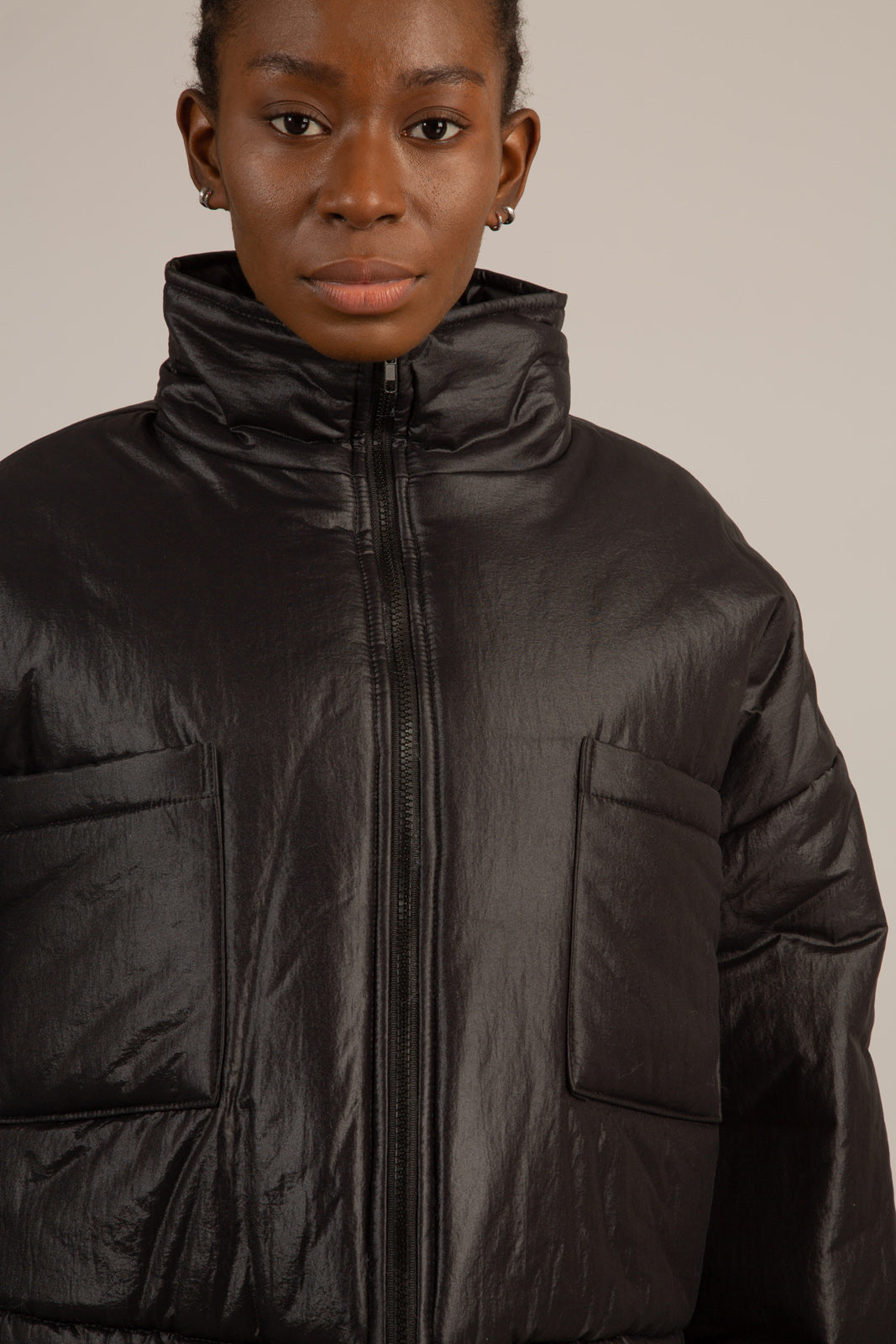 Black and ivory faux fur lined jacket_1