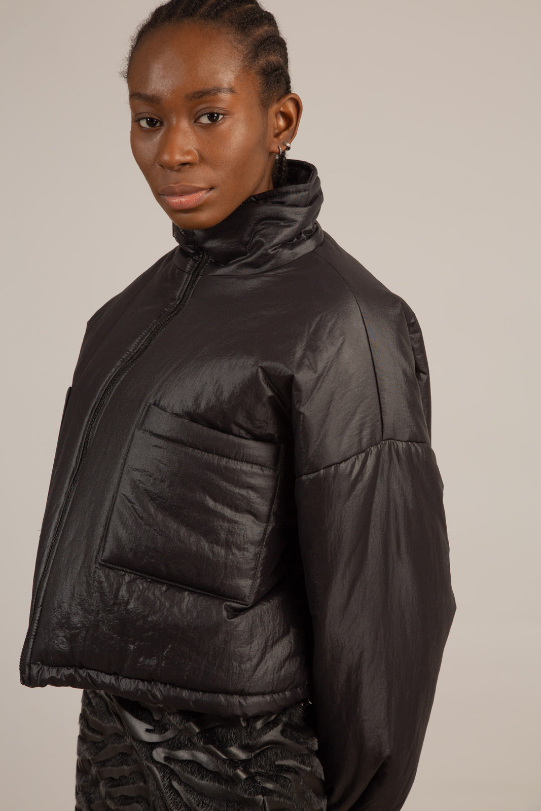 Black and ivory faux fur lined jacket_6