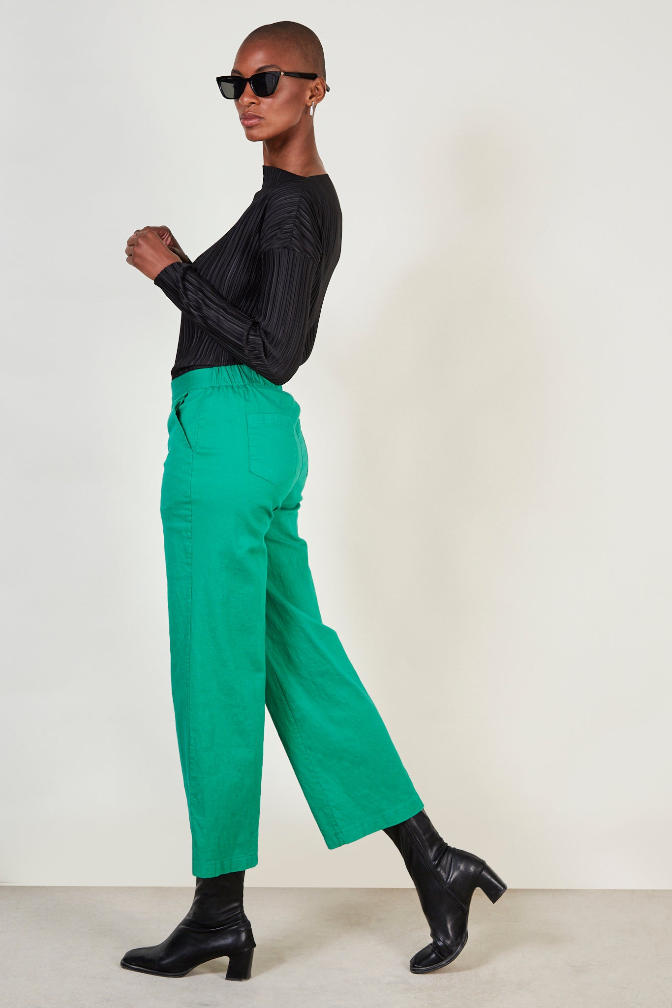 Green wide leg trousers_5