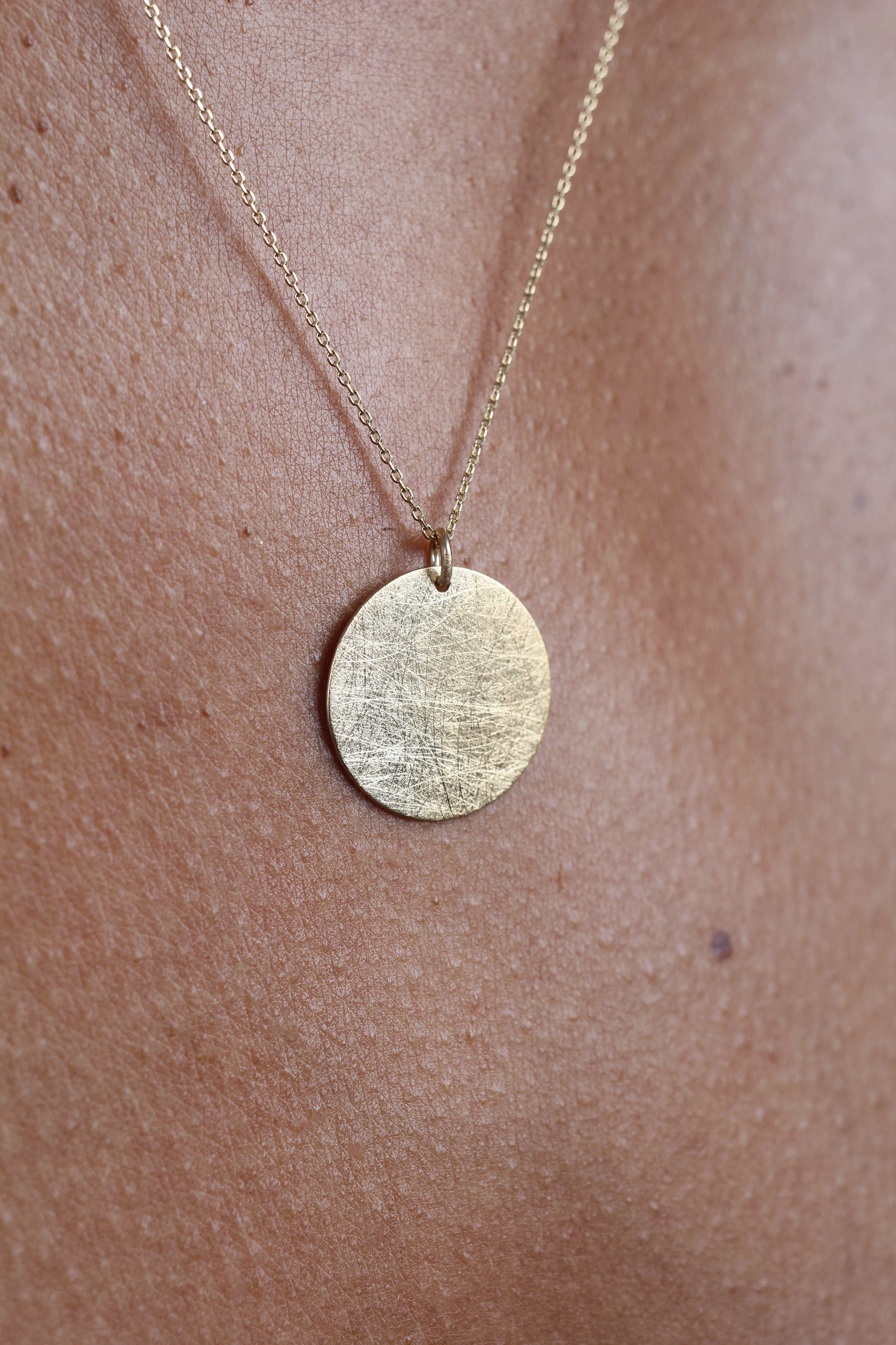 Charm necklace - Gold coin pendant_3