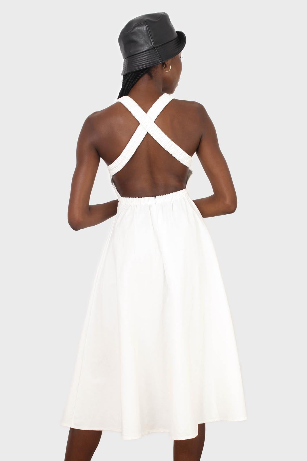 White open cross back dress_1