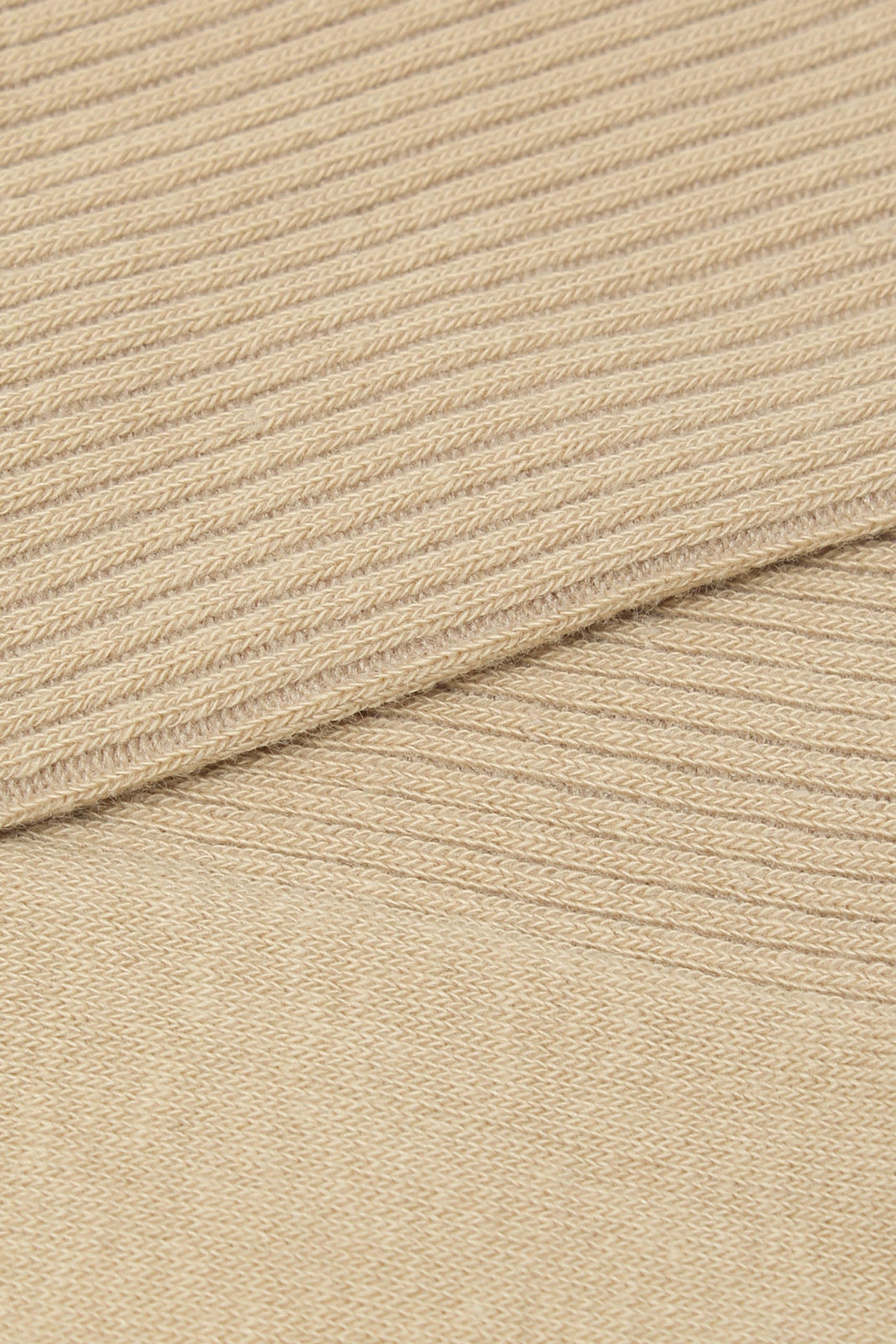 Beige classic ribbed socks_5