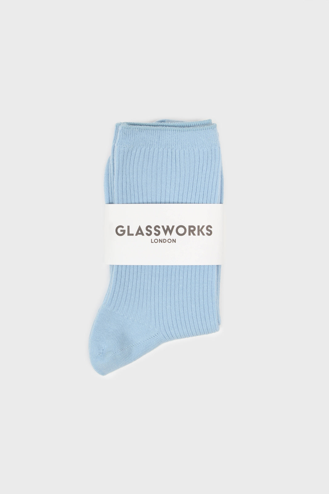 Bright blue classic ribbed socks_2