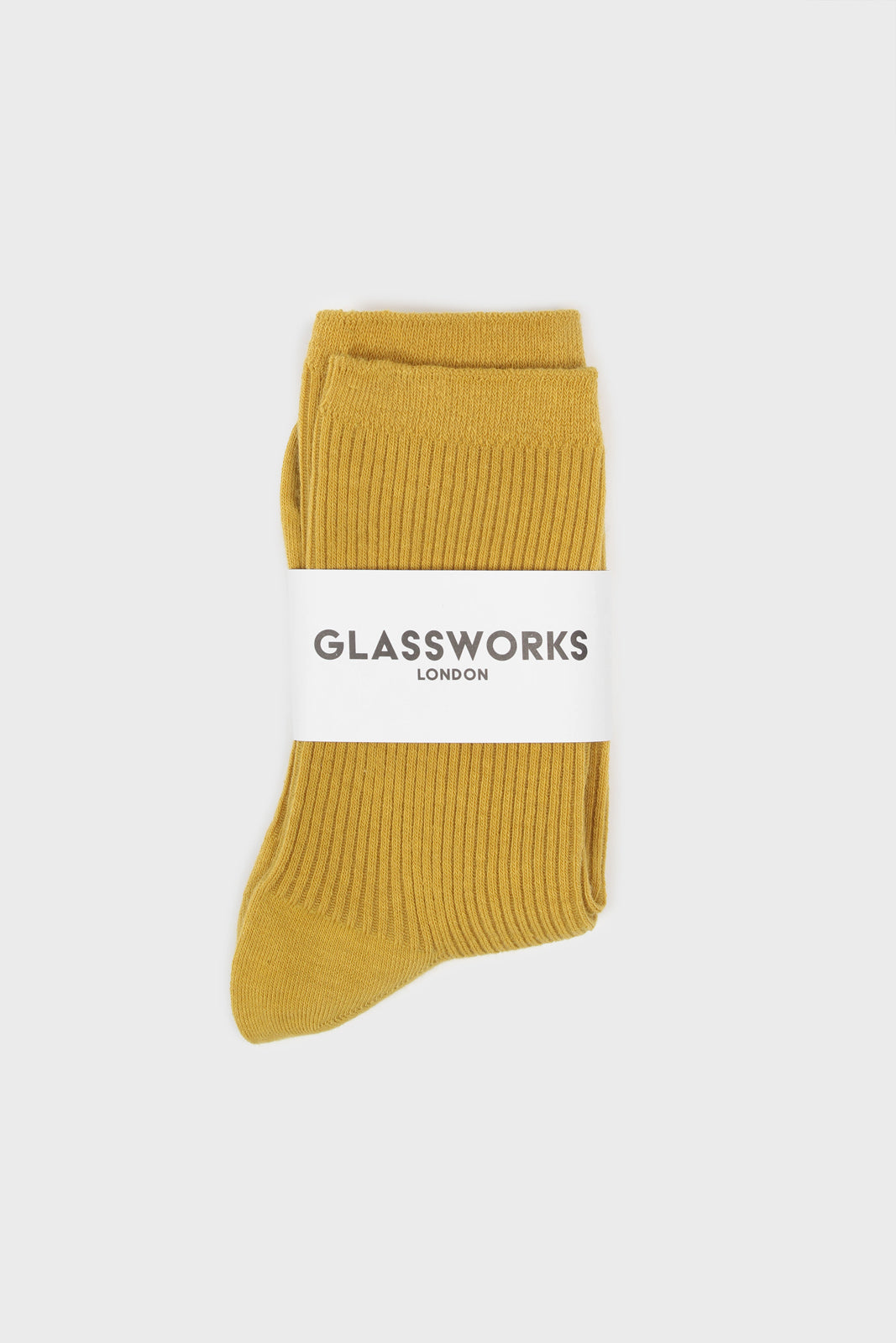 Mustard classic ribbed socks_4