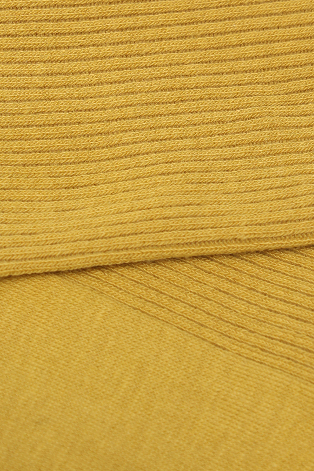 Mustard classic ribbed socks_2