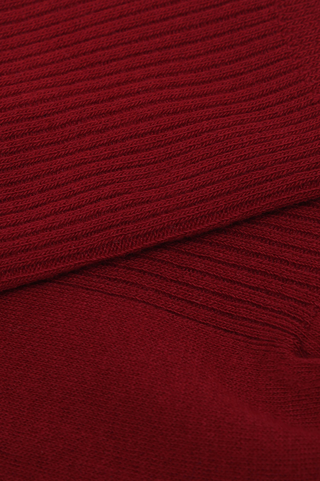 Burgundy classic ribbed socks_5