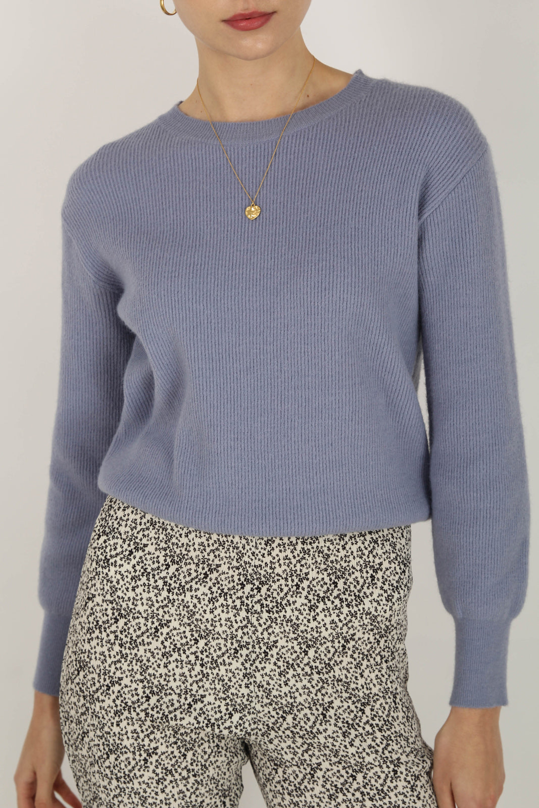 Pale blue ribbed crew neck jumper_6