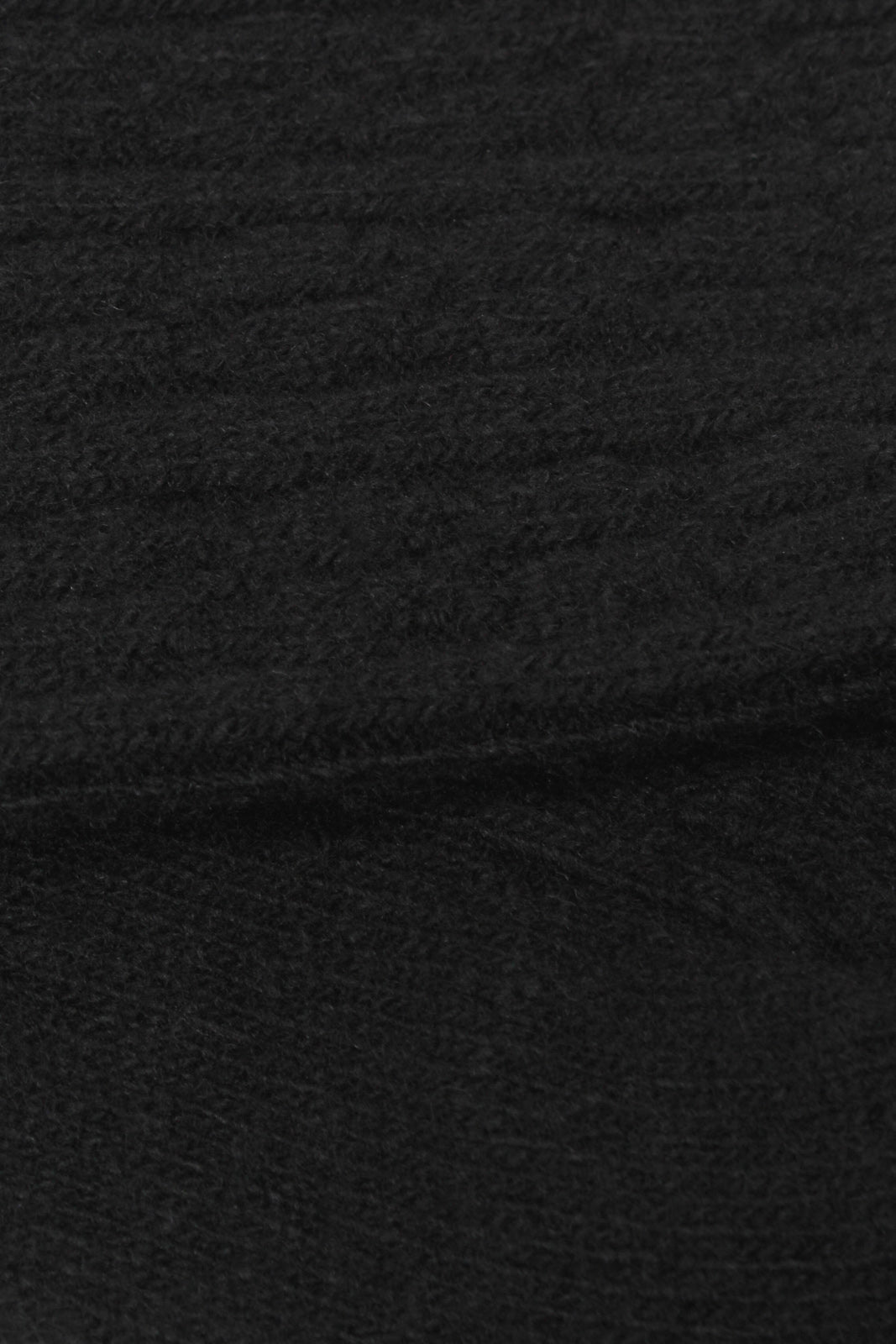Black wool blend cableknit socks_4