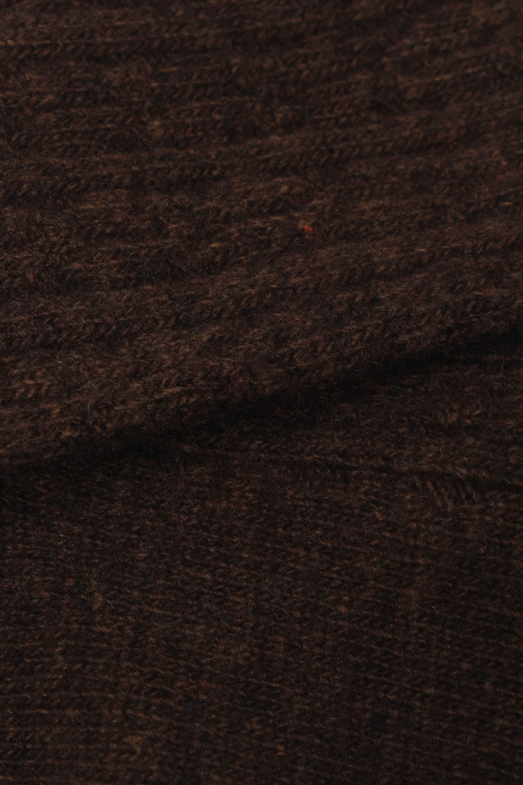 Brown wool blend cableknit socks_2