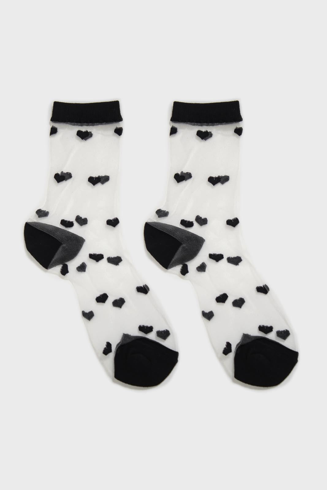 Black sheer heart socks_3