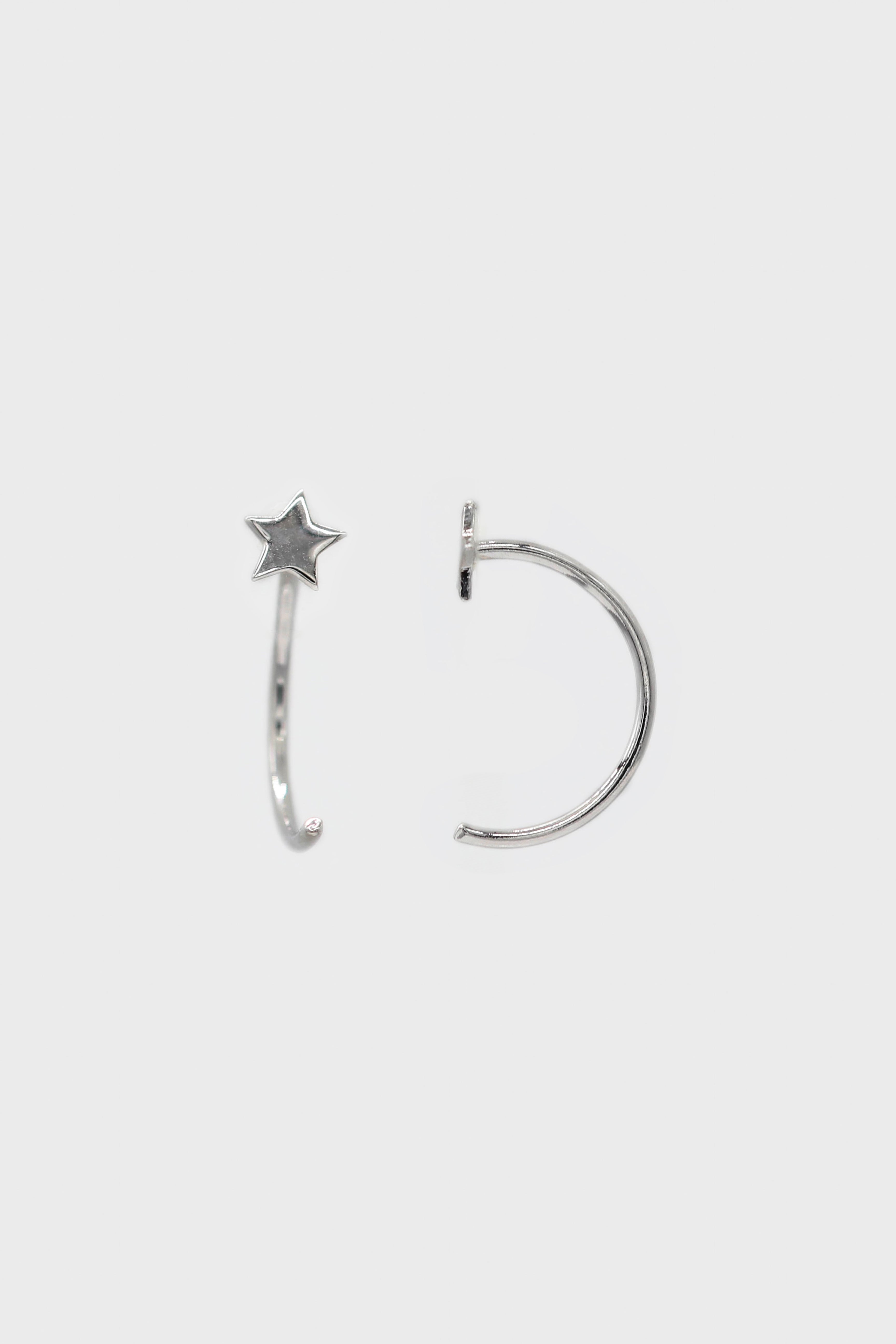 Silver star half hoop_1
