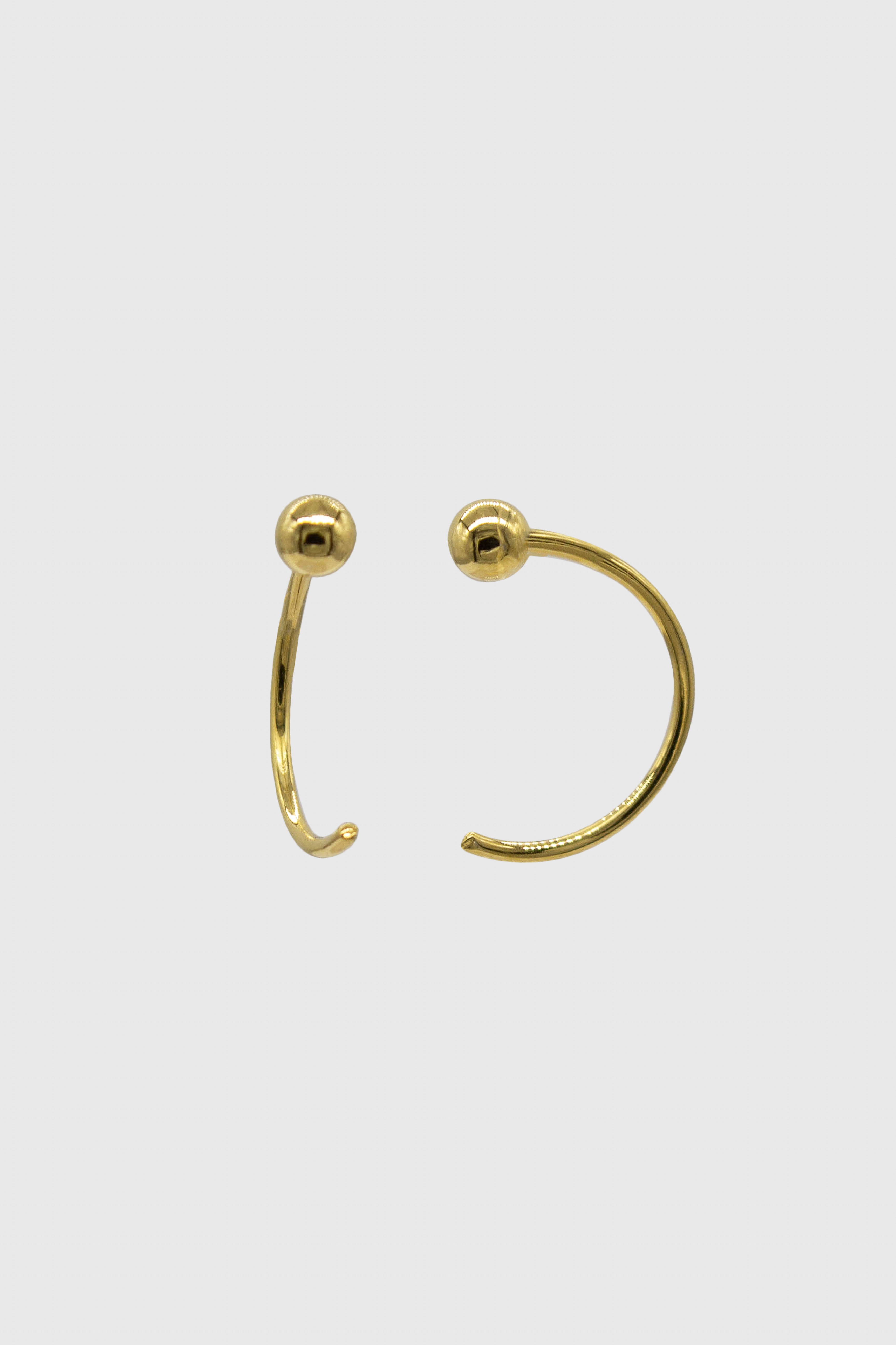 Gold ball half hoop_1