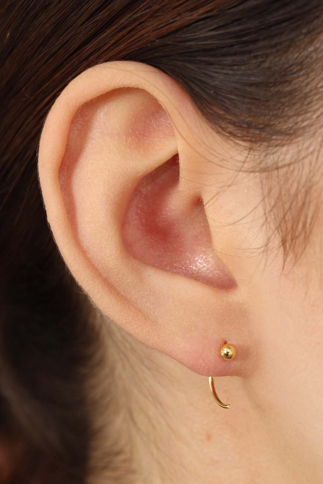 Gold ball half hoop_2