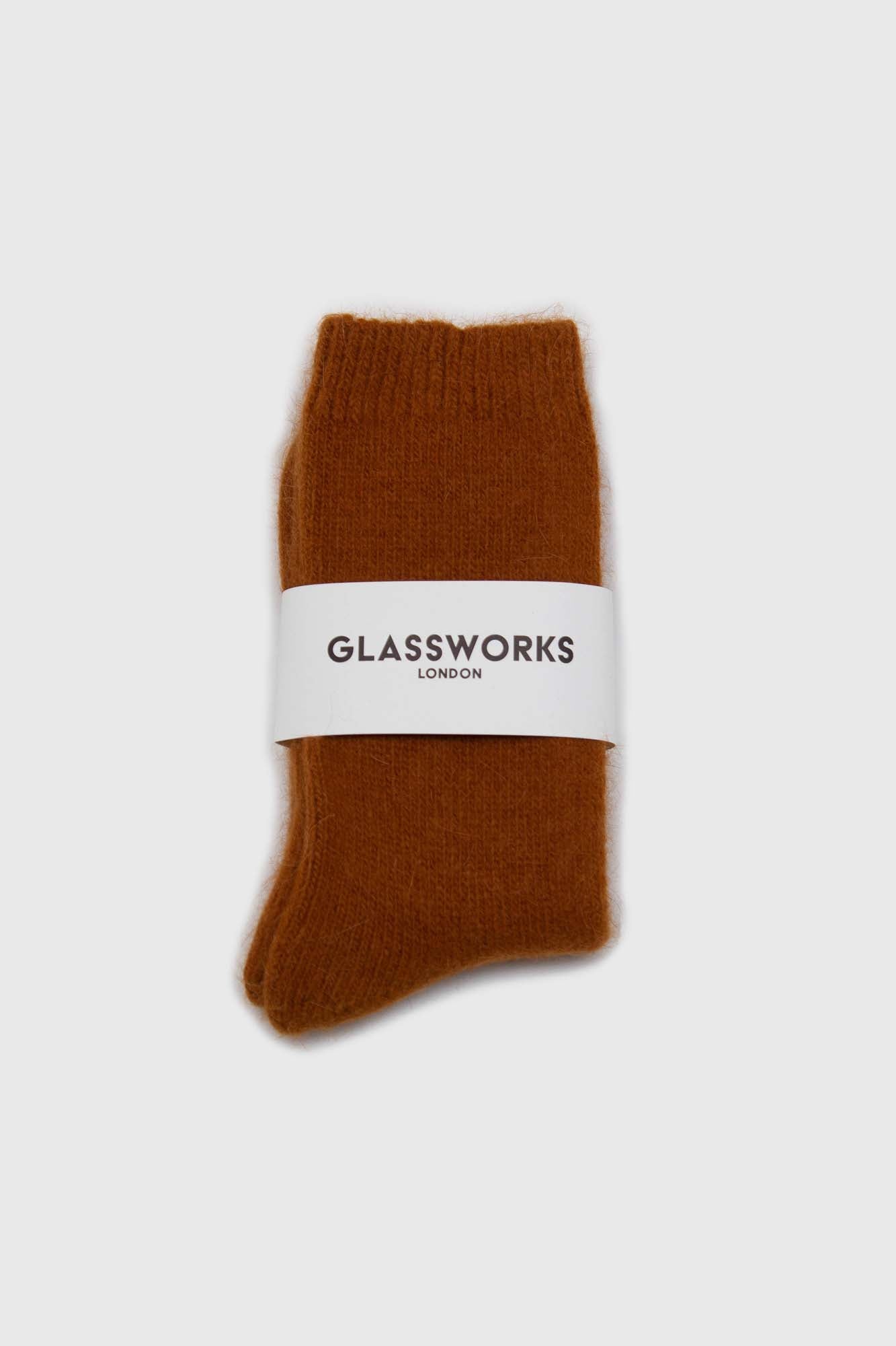 Camel angora smooth socks_3