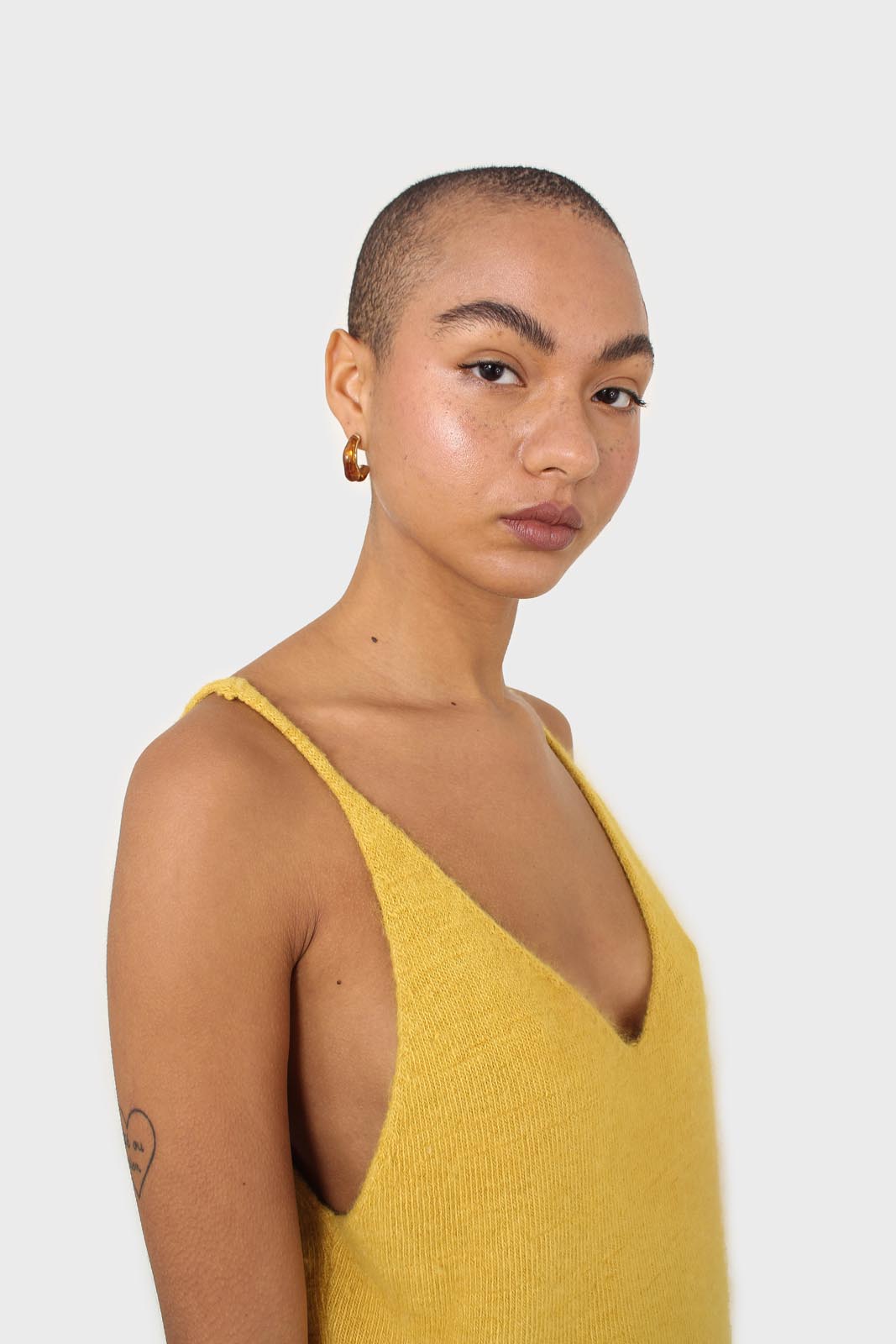 Mustard thick angora crop tank_3