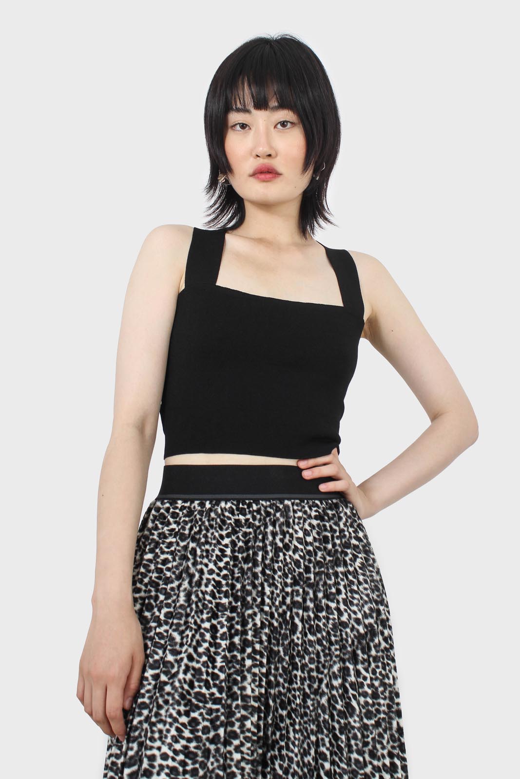 Thick strap cross back knit tank_4