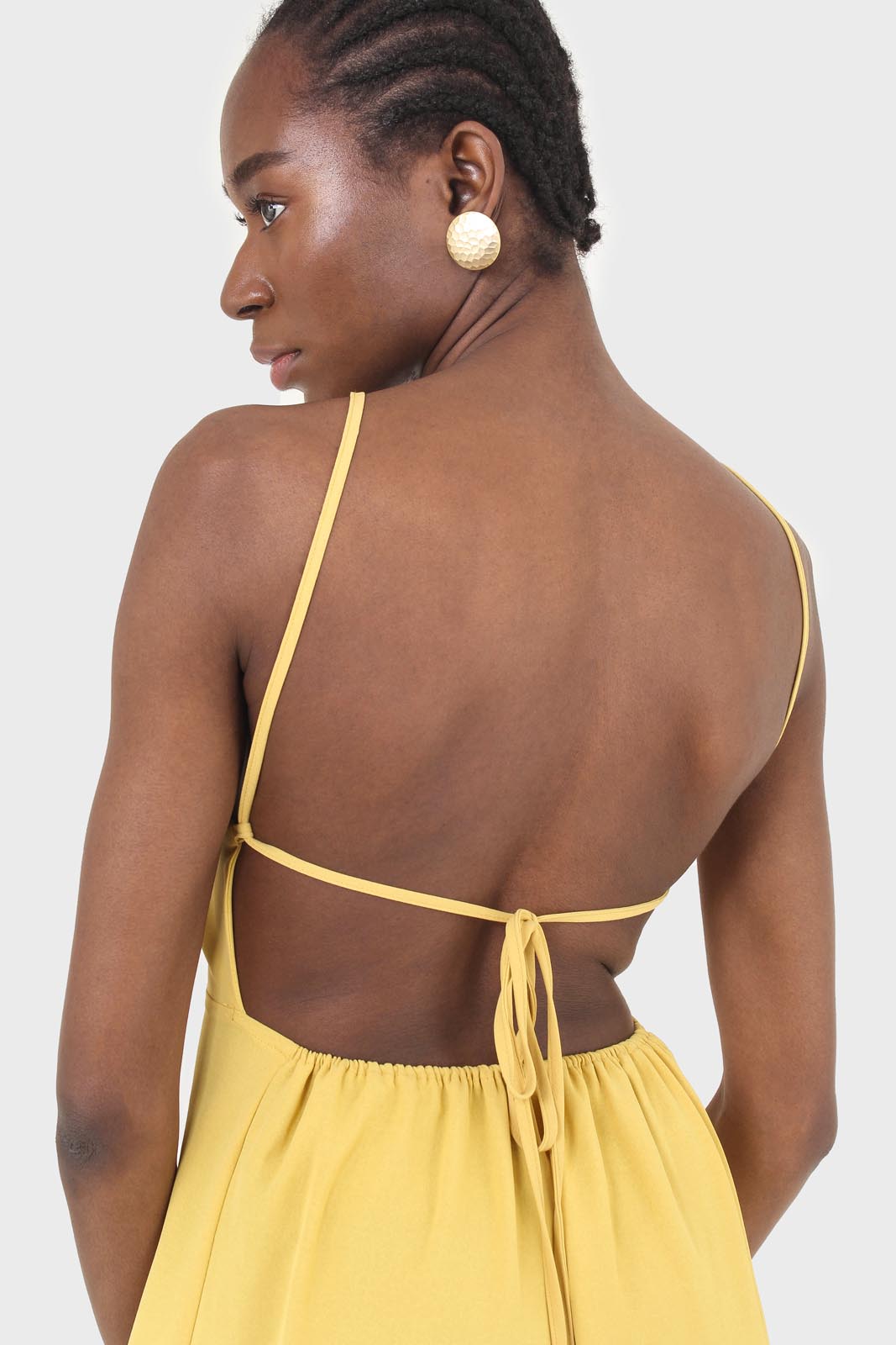 Mustard tie back dress_2