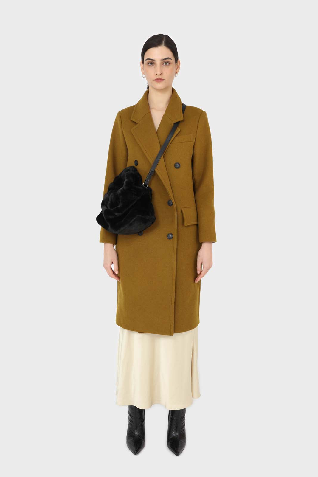Mustard wool double breasted coat_4