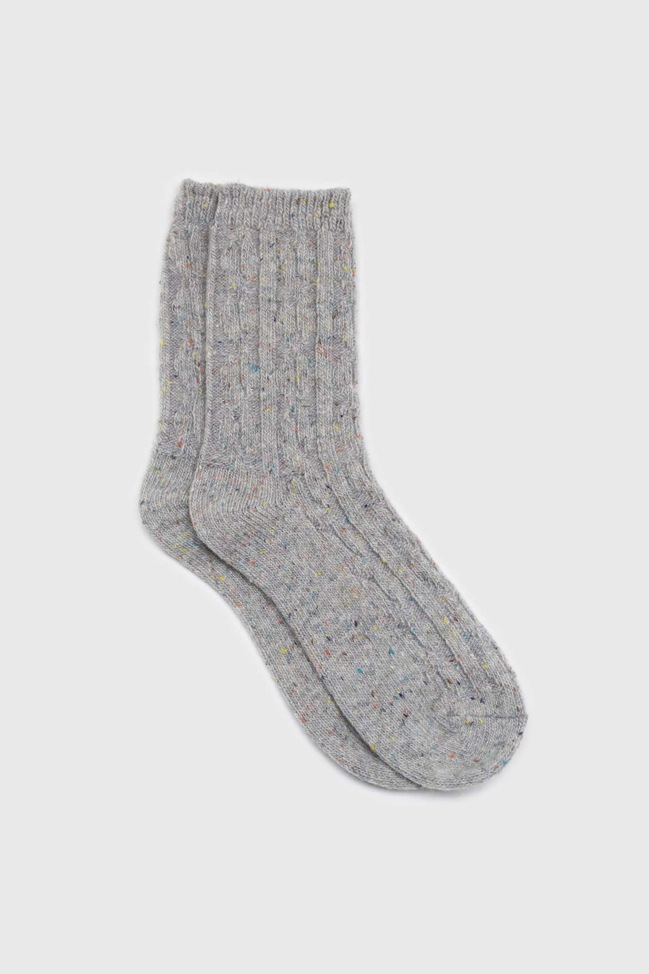 Neutral rainbow fleck thick socks - Set of 3_2