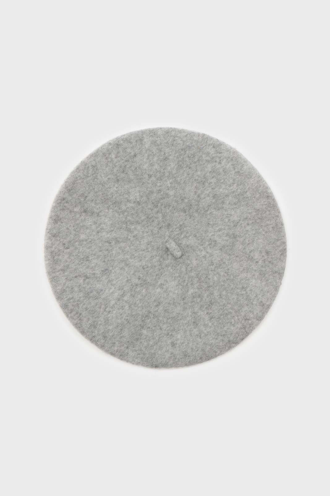 Pale grey wool beret_4