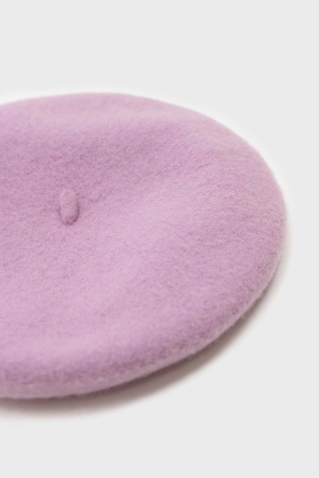 Lilac wool beret_2