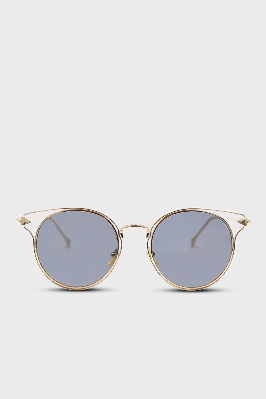 Gold wire rim peek side cateye sunglasses_1