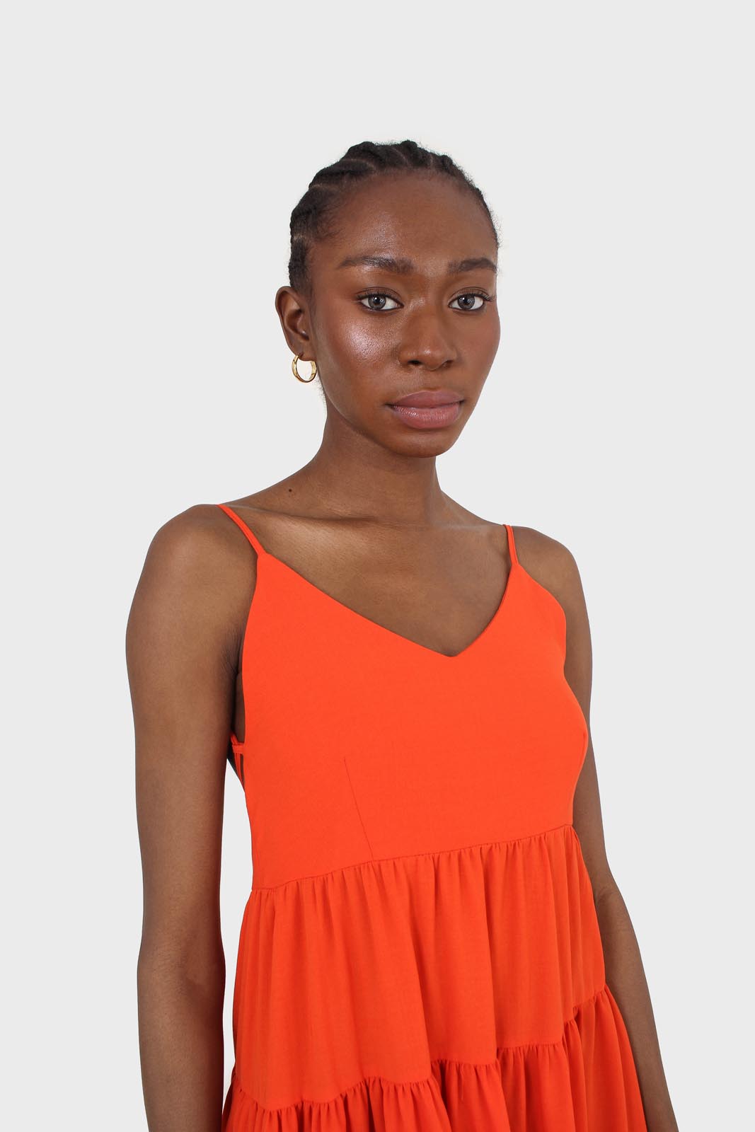 Red tiered tie back maxi dress_7