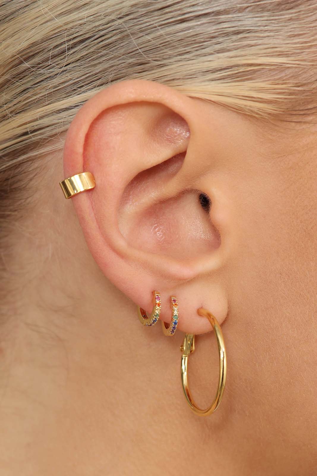 Gold tiny ear cuff - 4mm_2