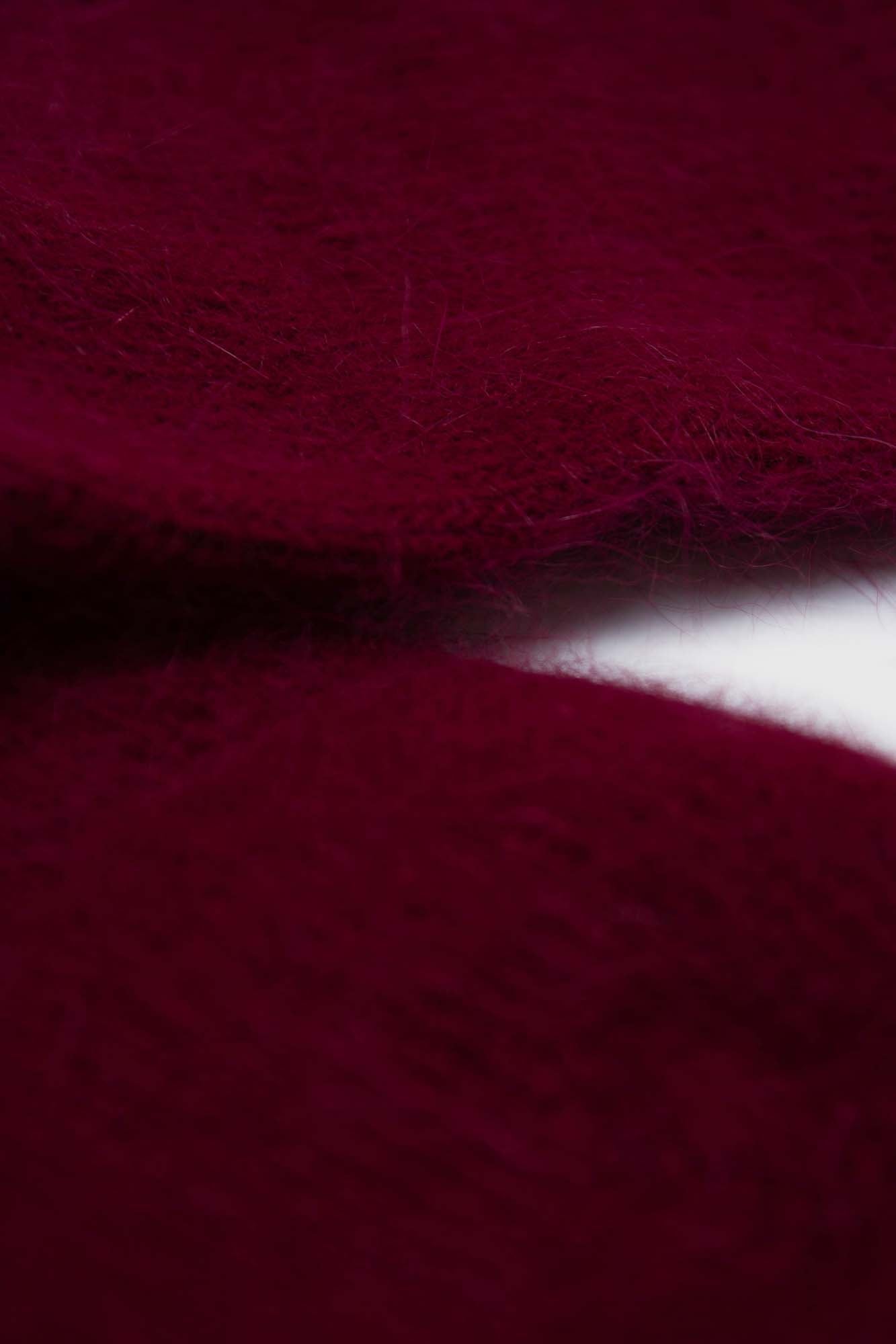 Burgundy angora smooth socks_2