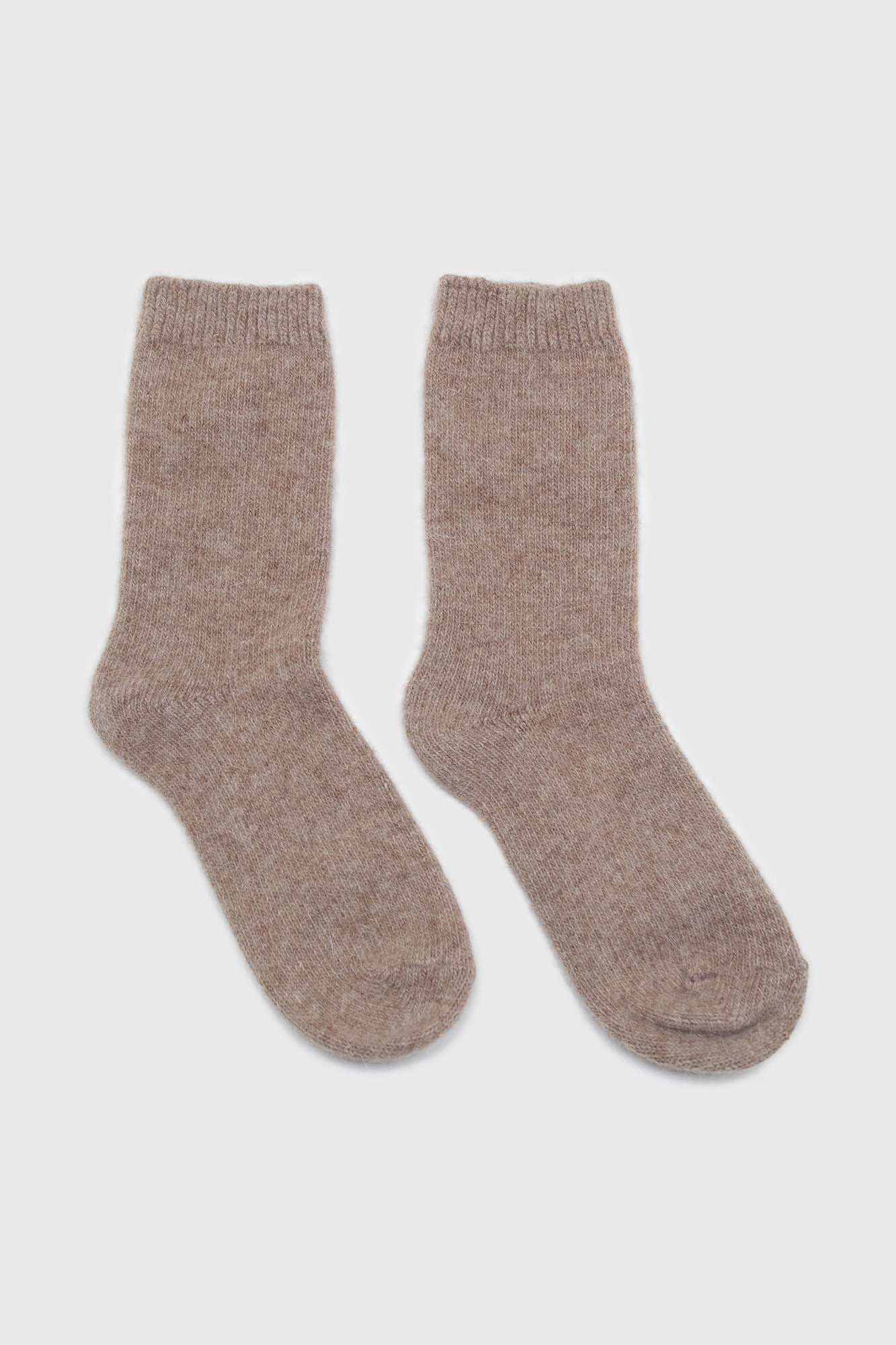 Cocoa angora smooth socks_4