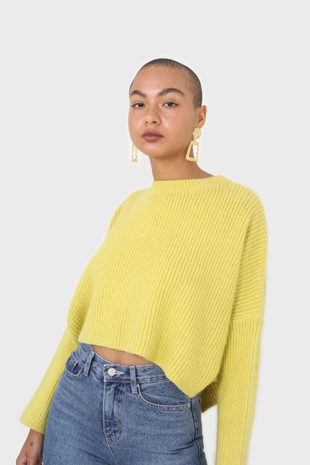 Yellow cross back crop front jumper_6