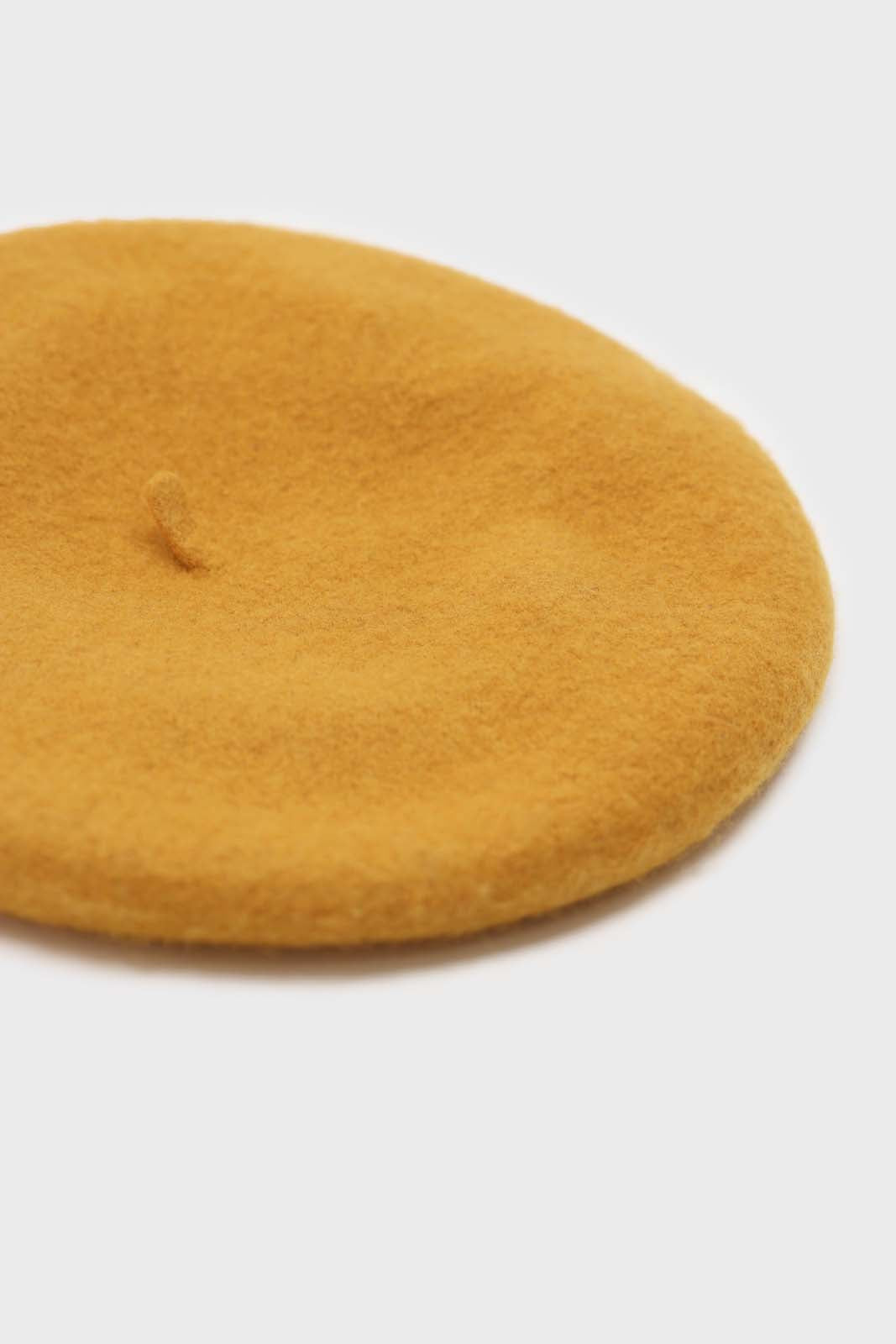 Mustard wool beret_2