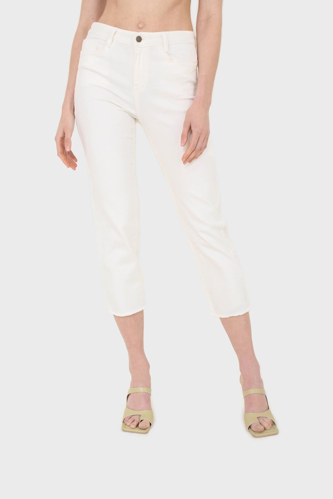 White cut bottom boyfriend jeans - 2305_1