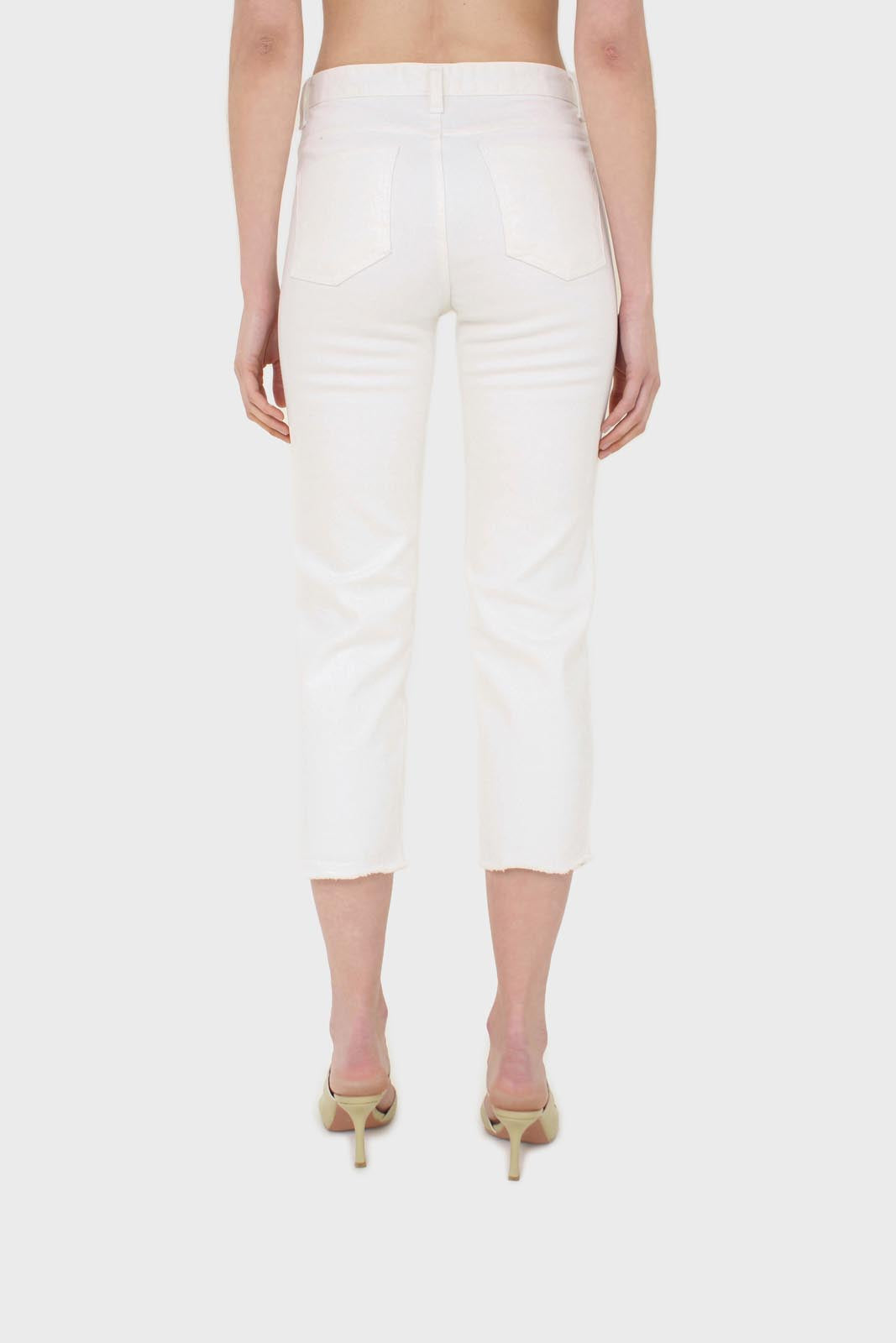 White cut bottom boyfriend jeans - 2305_4