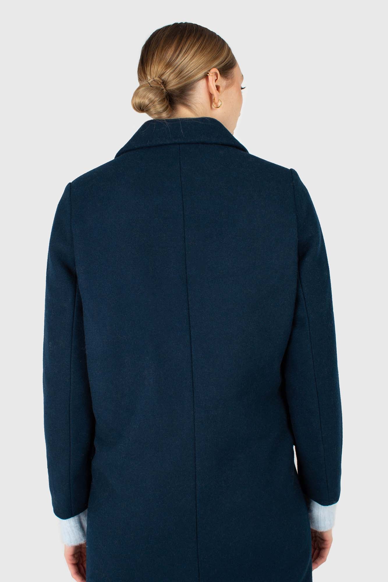 Marine blue wool double breasted coat_2