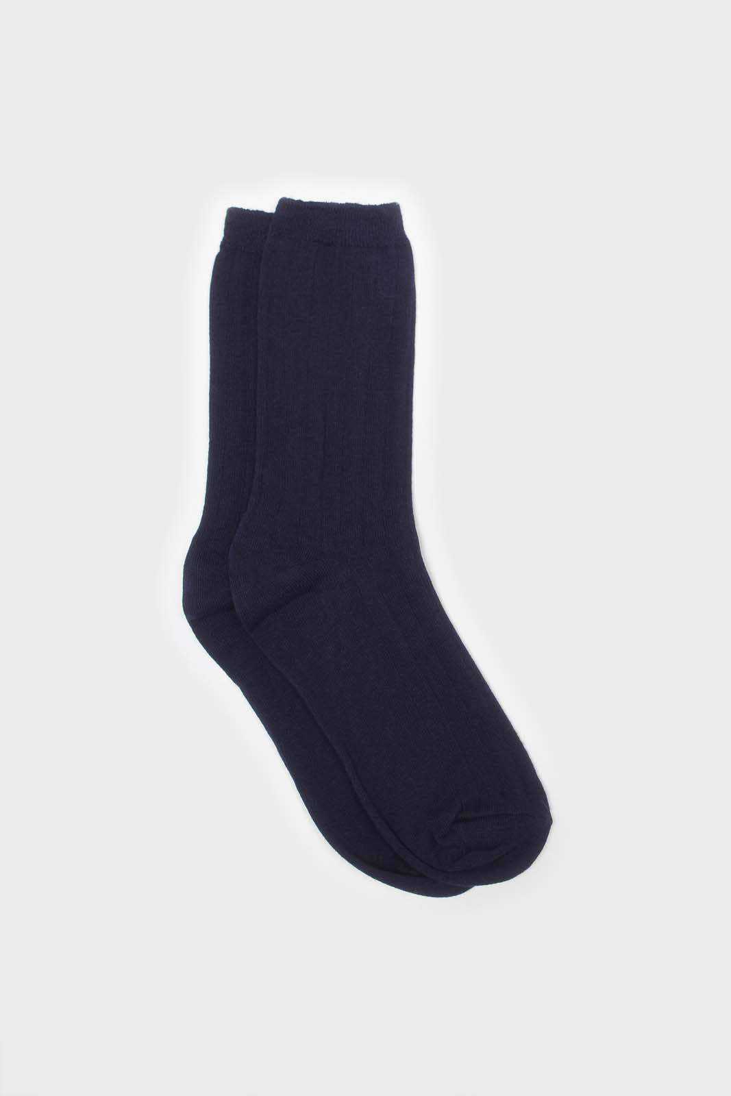 Navy giant rib socks_3