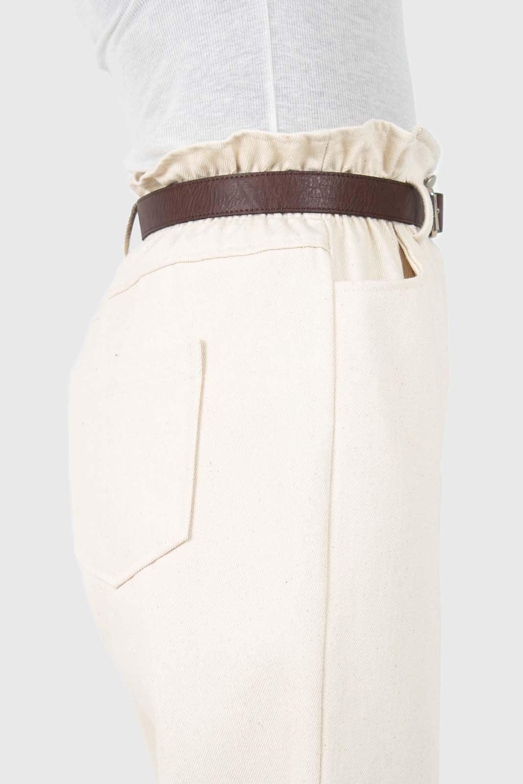 Ivory boy fit brown belted trousers_6