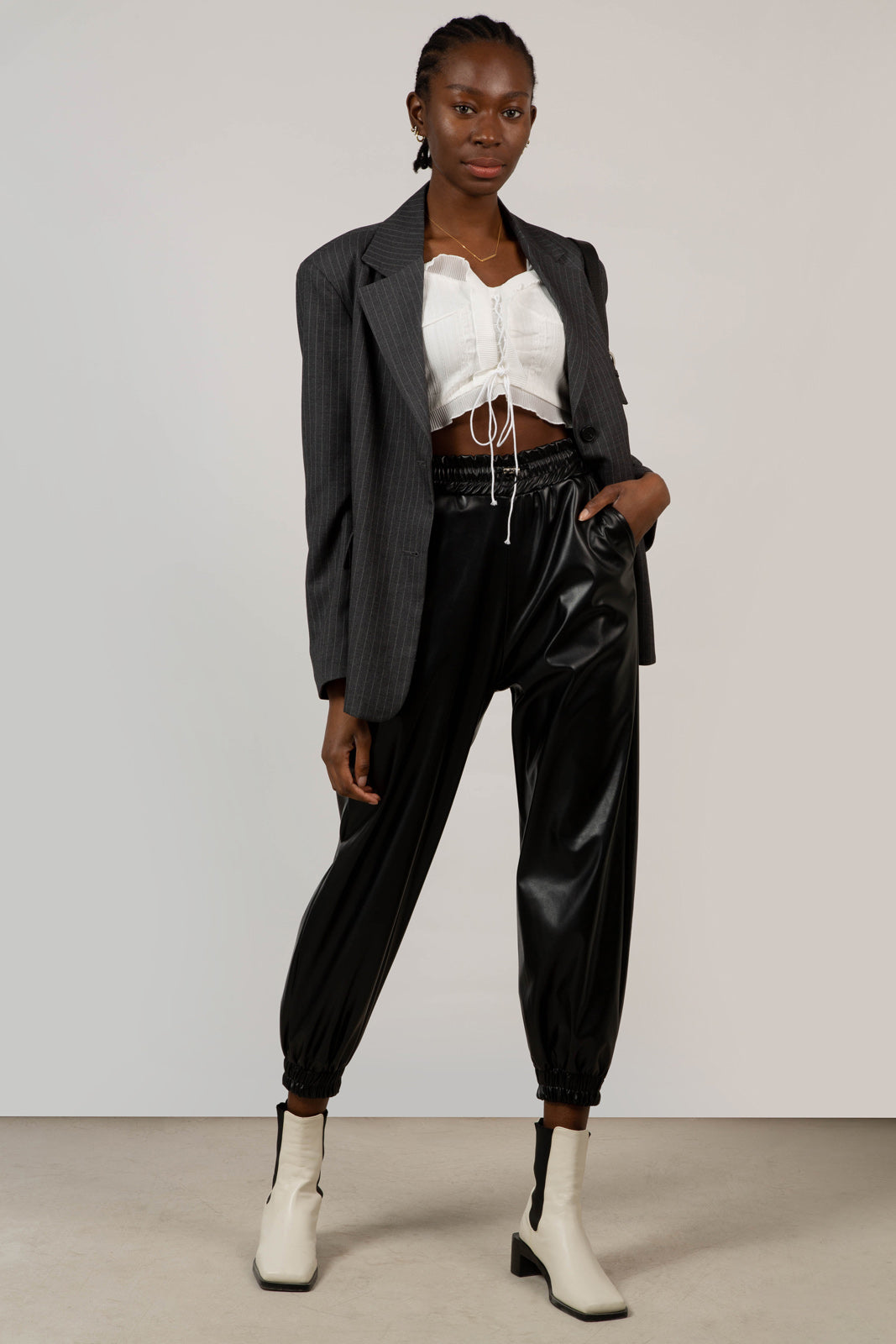 Grey pinstripe single breasted blazer_6