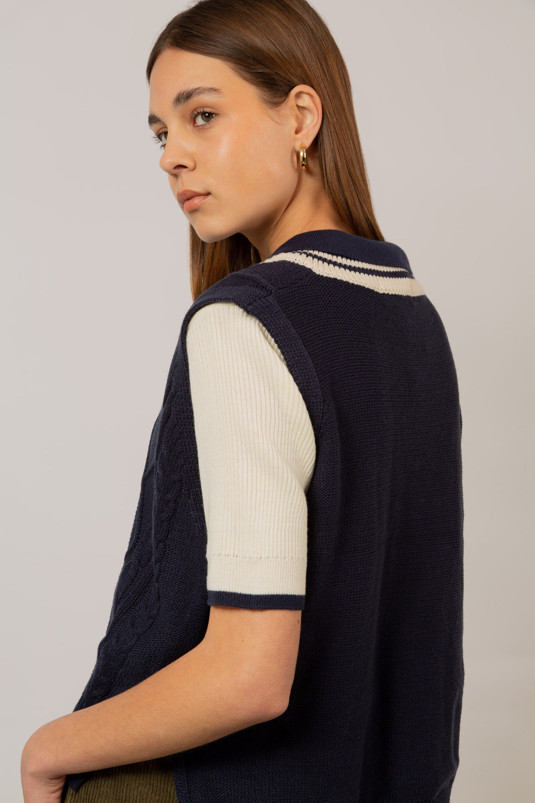 Navy and ivory varsity trim sweater vest_7