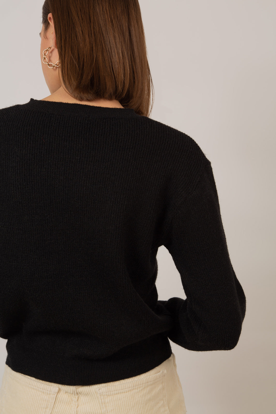 Black ribbed crew neck jumper_9