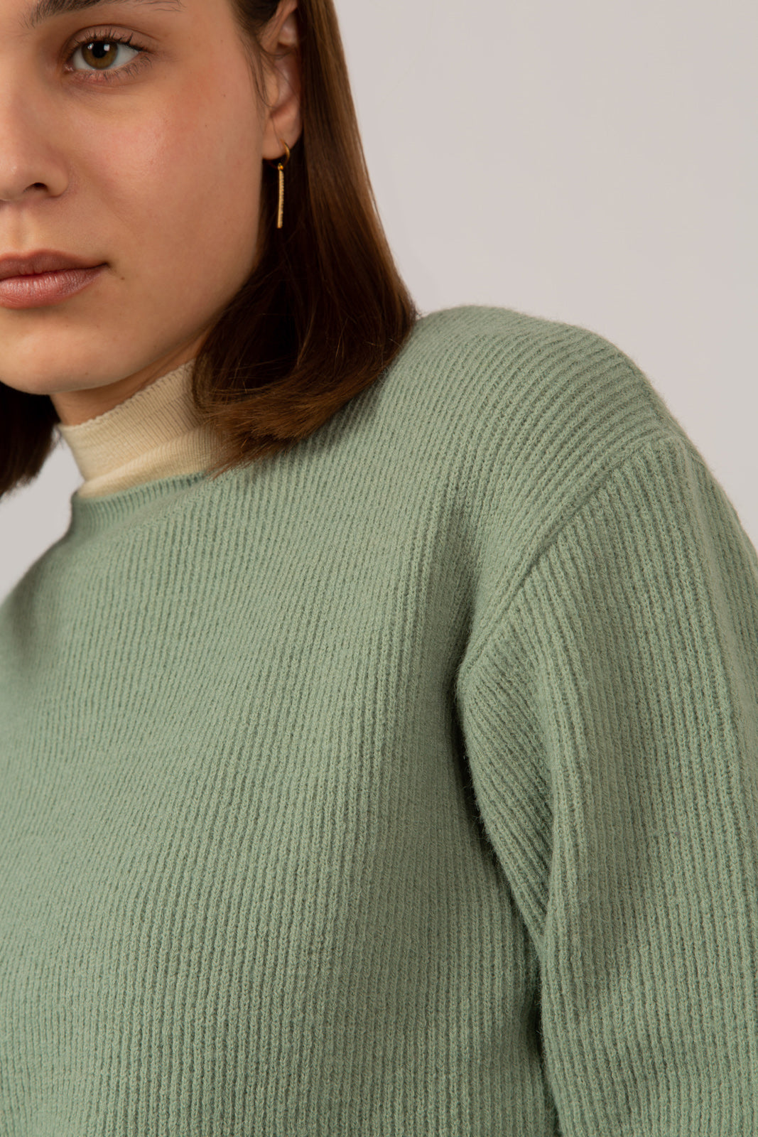 Mint green ribbed crew neck jumper_6