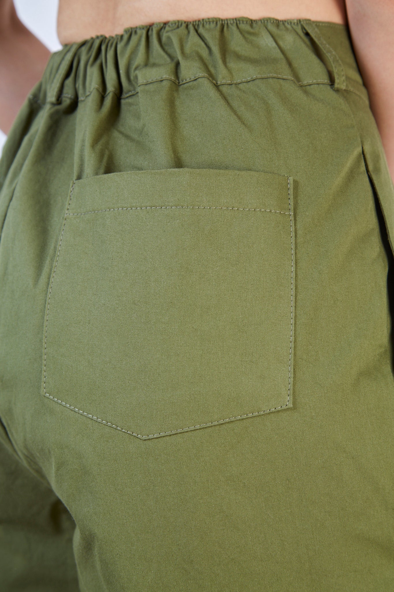 Khaki double pleat trousers_3