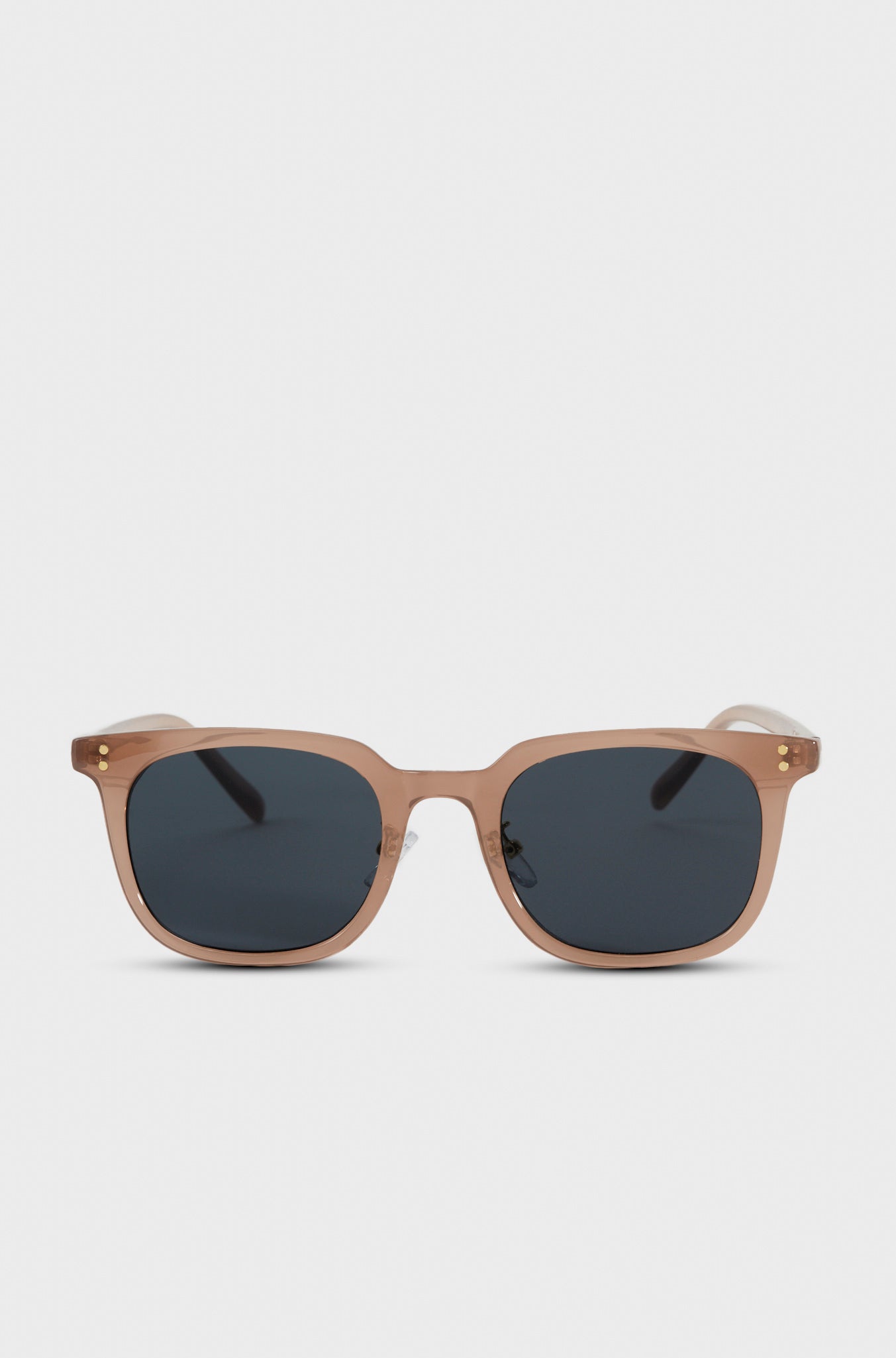 Beige and blue classic rectangle sunglasses_2