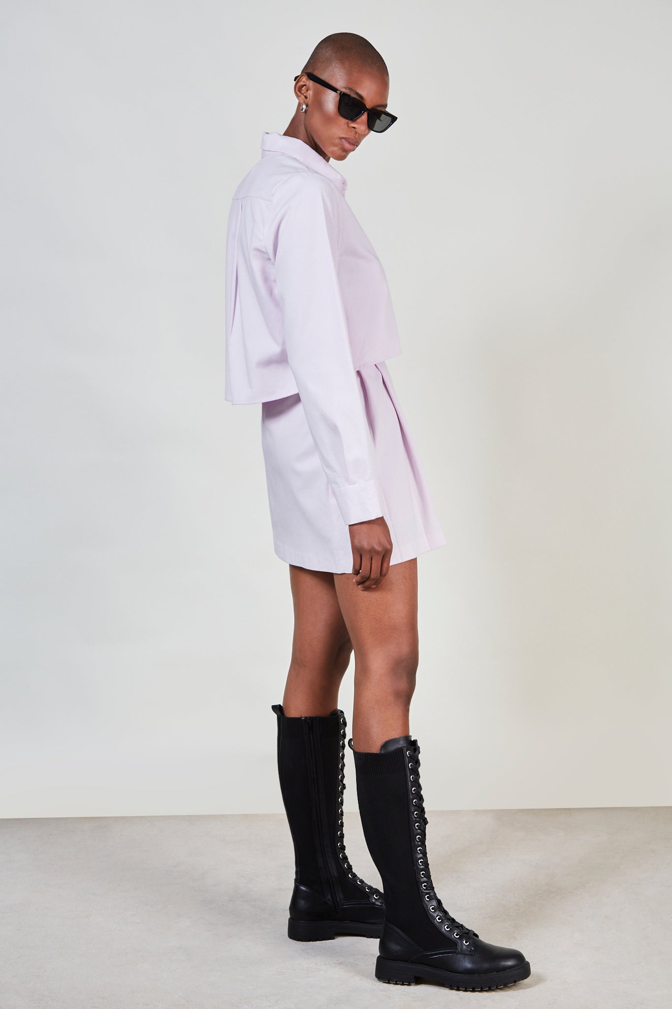 Lilac pleated mini skirt_2