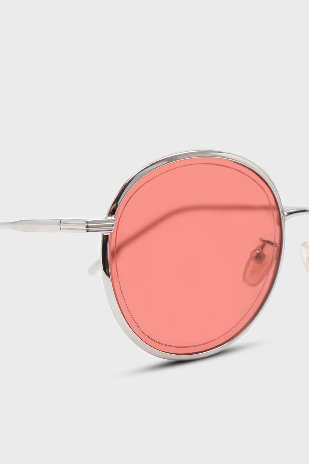 Red and gold lined round sunglasses_4