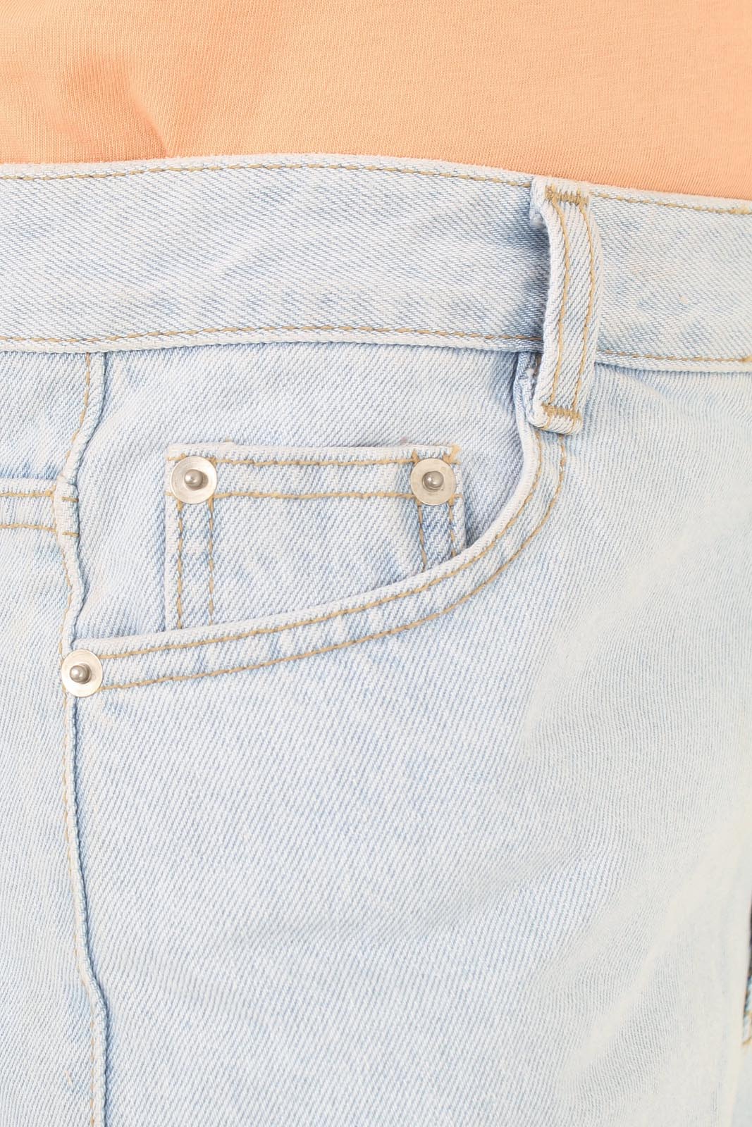 Light blue raw hem denim shorts - 2246_7