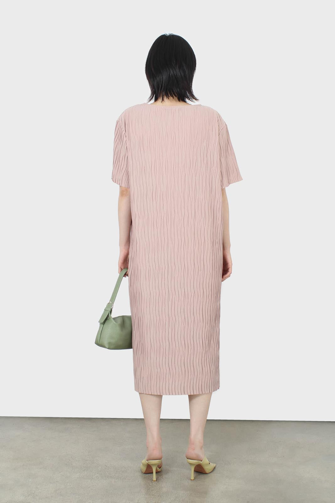 Dusty pink wrinkle tunic maxi dress_2